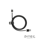 OFERTA08-25 CABLE ANDROID CARGADOR CUERO NEGRO