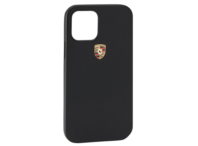 OFERTA04-25 CASE IPHONE 12 MINI CUERO NEGRO PORSCHE