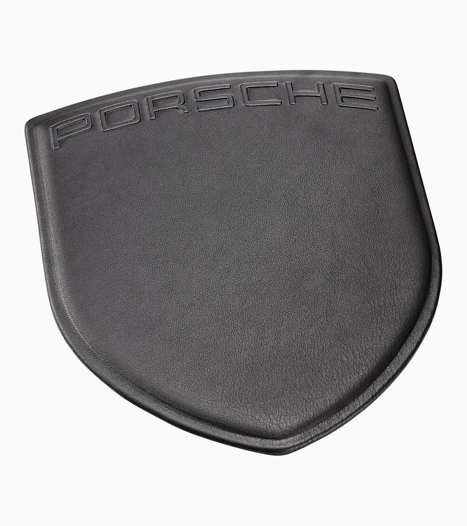 (Oferta 10/24) MOUSE PAD CUERO NEGRO FORMA EMBLEMA PORSCHE